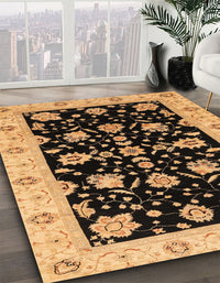 Abstract Bakers Brown Oriental Rug, abs3557