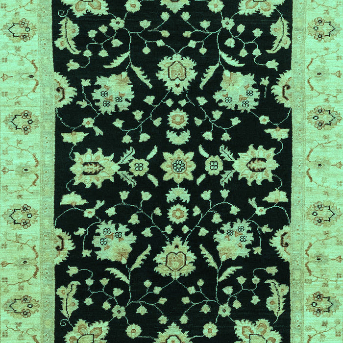 Machine Washable Oriental Turquoise Traditional Area Rugs, wshabs3557turq