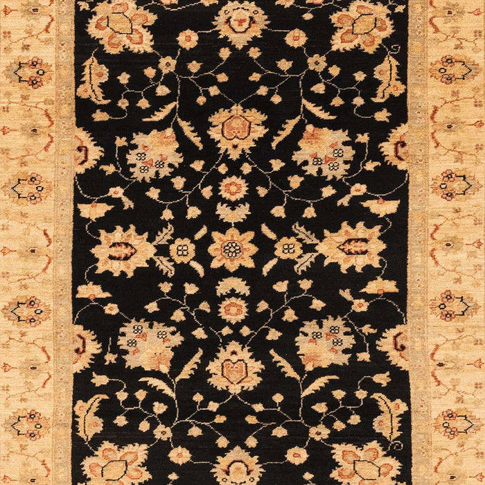 Machine Washable Abstract Bakers Brown Rug, wshabs3557