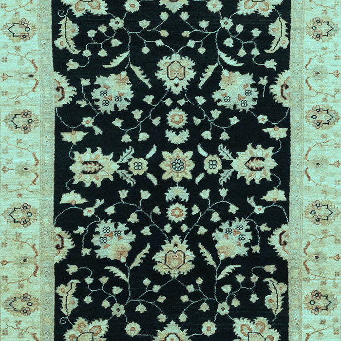 Machine Washable Oriental Light Blue Traditional Rug, wshabs3557lblu