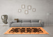 Machine Washable Oriental Orange Traditional Area Rugs in a Living Room, wshabs3557org