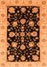 Machine Washable Oriental Orange Traditional Area Rugs, wshabs3557org