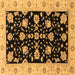 Square Oriental Brown Traditional Rug, abs3557brn