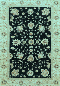 Oriental Light Blue Traditional Rug, abs3557lblu