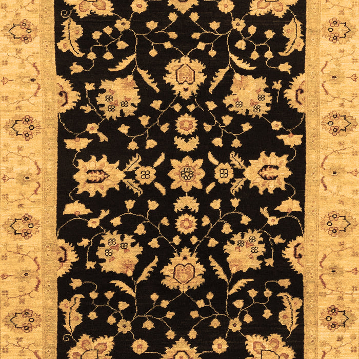 Machine Washable Oriental Brown Traditional Rug, wshabs3557brn