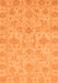 Abstract Orange Modern Rug, abs3558org