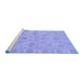 Sideview of Machine Washable Abstract Blue Modern Rug, wshabs3558blu