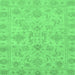 Square Machine Washable Abstract Emerald Green Modern Area Rugs, wshabs3558emgrn