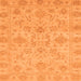 Square Machine Washable Abstract Orange Modern Area Rugs, wshabs3558org