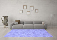 Machine Washable Abstract Blue Modern Rug, wshabs3558blu