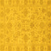 Square Machine Washable Abstract Yellow Modern Rug, wshabs3558yw