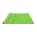 Sideview of Machine Washable Abstract Green Modern Area Rugs, wshabs3558grn