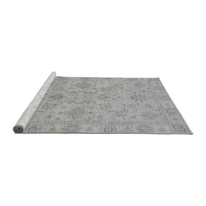 Sideview of Machine Washable Abstract Gray Modern Rug, wshabs3558gry