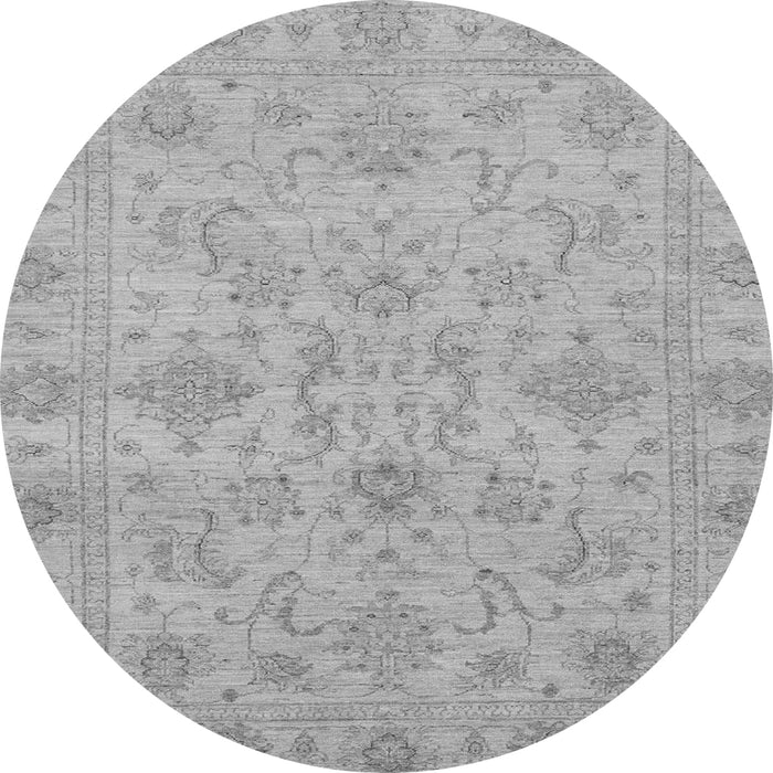 Round Abstract Gray Modern Rug, abs3558gry