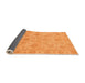 Sideview of Abstract Orange Modern Rug, abs3558org