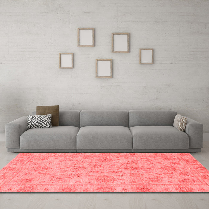 Modern Red Washable Rugs