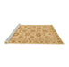 Sideview of Machine Washable Abstract Chrome Gold Yellow Rug, wshabs3559