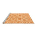 Sideview of Machine Washable Abstract Orange Modern Area Rugs, wshabs3559org