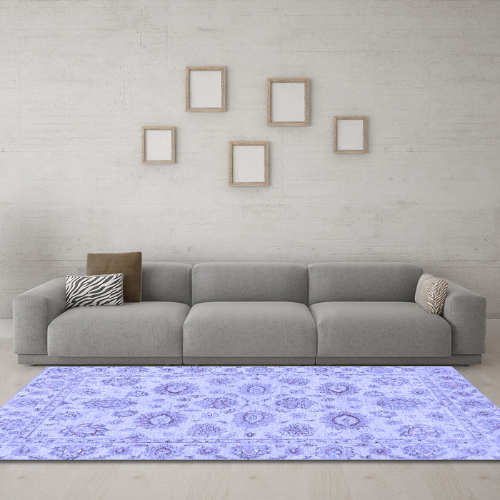 Machine Washable Abstract Blue Modern Rug in a Living Room, wshabs3559blu