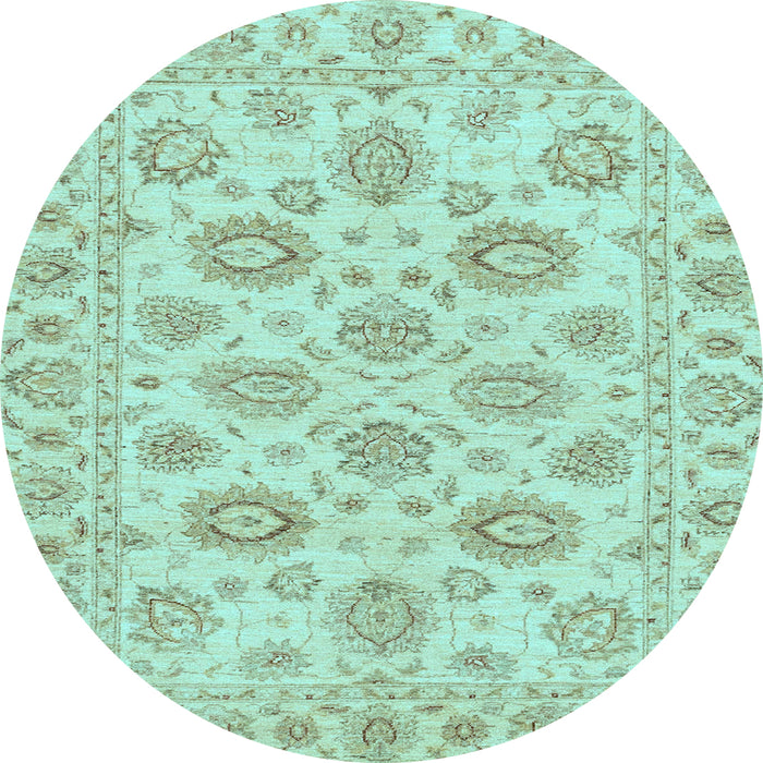 Round Machine Washable Abstract Light Blue Modern Rug, wshabs3559lblu