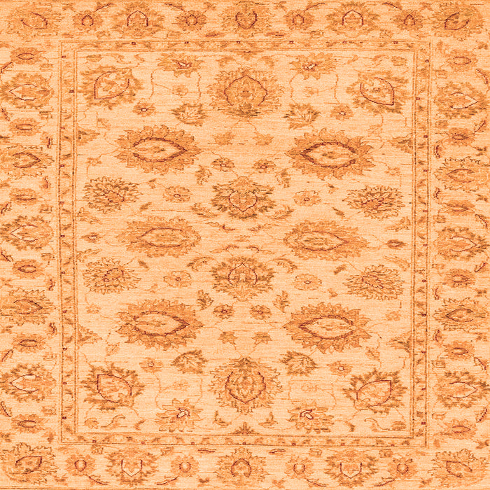Square Abstract Orange Modern Rug, abs3559org