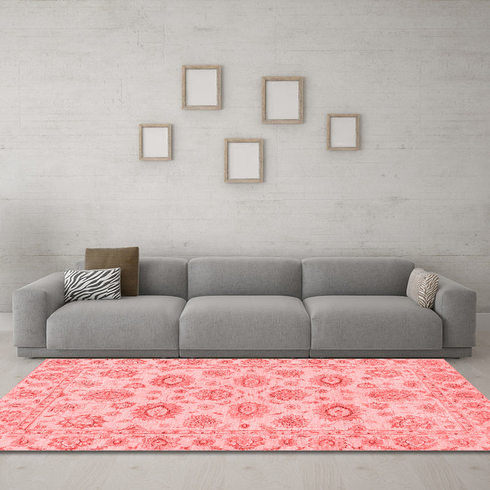 Modern Red Washable Rugs