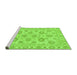 Sideview of Machine Washable Abstract Green Modern Area Rugs, wshabs3559grn