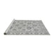 Sideview of Machine Washable Abstract Gray Modern Rug, wshabs3559gry