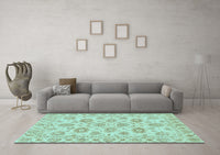 Machine Washable Abstract Light Blue Modern Rug, wshabs3559lblu