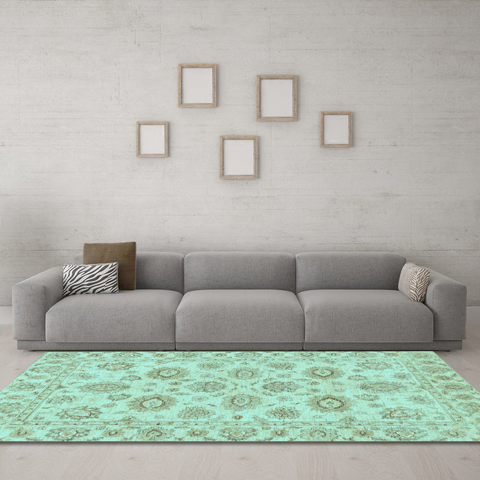 Machine Washable Abstract Light Blue Modern Rug in a Living Room, wshabs3559lblu