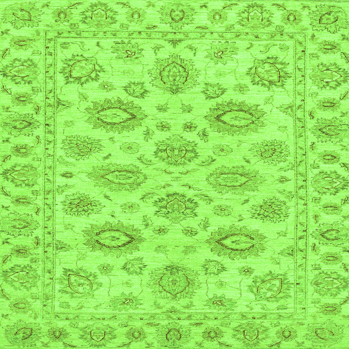 Square Machine Washable Abstract Green Modern Area Rugs, wshabs3559grn