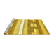 Sideview of Machine Washable Abstract Yellow Modern Rug, wshabs355yw