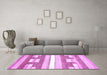 Machine Washable Abstract Purple Modern Area Rugs in a Living Room, wshabs355pur