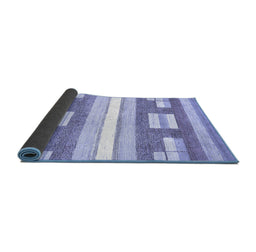 Sideview of Abstract Blue Modern Rug, abs355blu