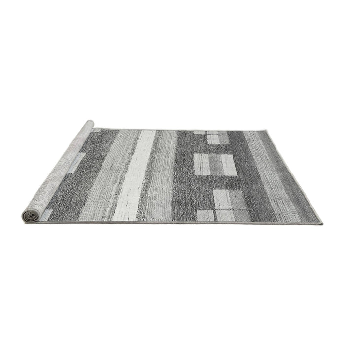 Sideview of Machine Washable Abstract Gray Modern Rug, wshabs355gry