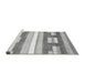 Sideview of Machine Washable Abstract Gray Modern Rug, wshabs355gry