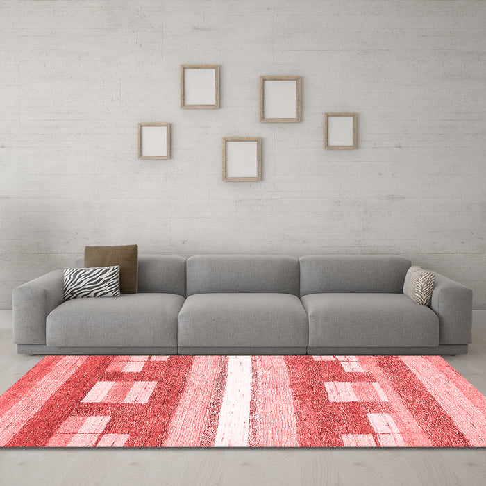 Modern Red Washable Rugs