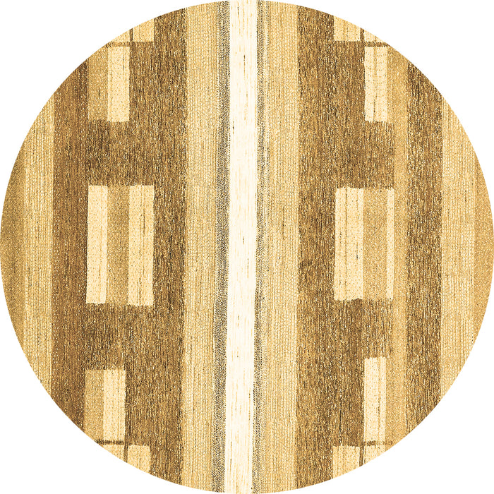 Round Abstract Brown Modern Rug, abs355brn
