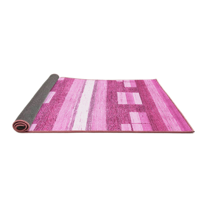 Sideview of Abstract Pink Modern Rug, abs355pnk