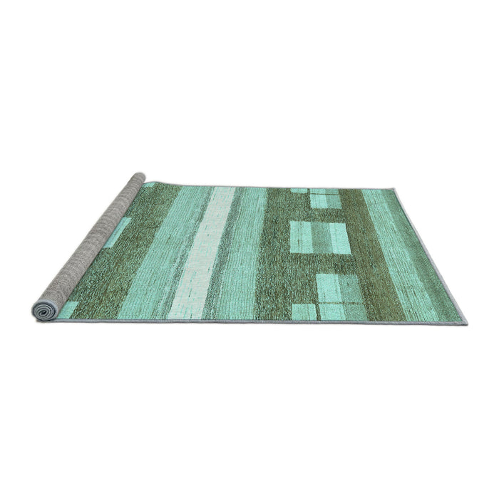 Sideview of Machine Washable Abstract Light Blue Modern Rug, wshabs355lblu