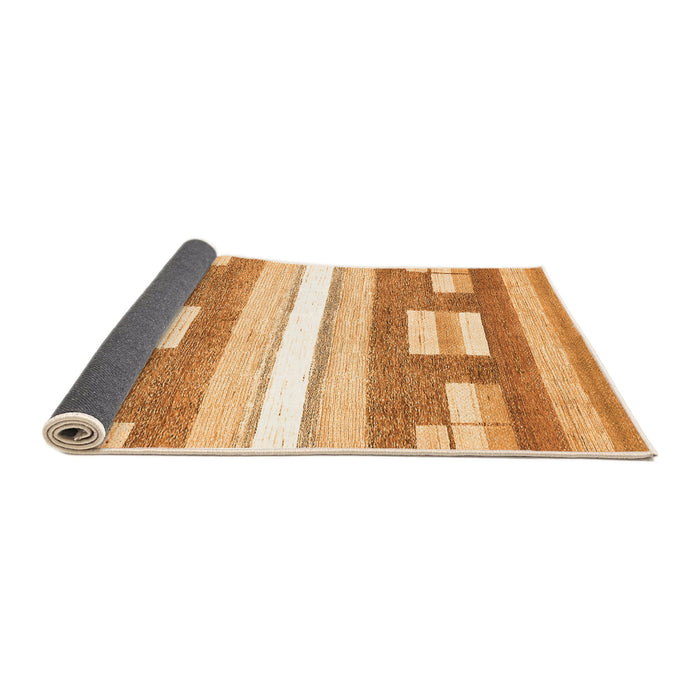 Sideview of Abstract Orange Modern Rug, abs355org