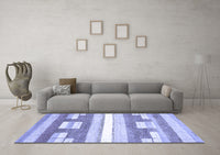 Machine Washable Abstract Blue Modern Rug, wshabs355blu