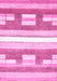 Machine Washable Abstract Pink Modern Rug, wshabs355pnk