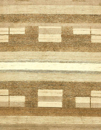 Machine Washable Abstract Cinnamon Brown Rug, wshabs355