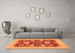 Machine Washable Oriental Orange Traditional Area Rugs in a Living Room, wshabs3560org