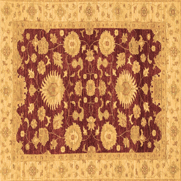 Square Machine Washable Oriental Brown Traditional Rug, wshabs3560brn