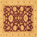 Square Machine Washable Oriental Brown Traditional Rug, wshabs3560brn