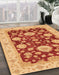 Abstract Orange Oriental Rug in Family Room, abs3560