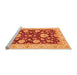 Sideview of Machine Washable Oriental Orange Traditional Area Rugs, wshabs3560org