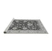 Sideview of Machine Washable Oriental Gray Traditional Rug, wshabs3560gry